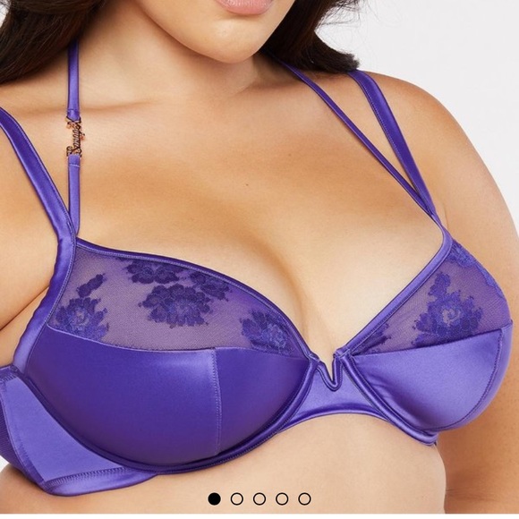 Savage x Fenty Lace plunge Bra taboo Blue - Picture 1 of 4